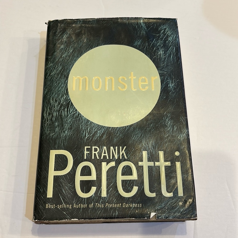 MONSTER author Frank Peretti Hardcover Book & Dust Jacket